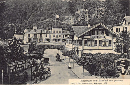 Schweiz - Meyringen (BE ) Vom Banhof Aus Gesehen - Hotel Bahnhof - Zur Aareschlucht - Verlag Chr. Brennenstuhl 328 - Meiringen