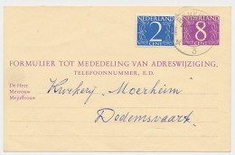 Verhuiskaart G. 32 Renkum - Dedemsvaart 1966 - Material Postal