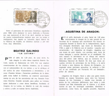 55013. Recuerdo Exposicion BARCELONA 1968. Homenaje Dr. THEBUSSEM, Personajes, Mujeres Extraordinarias - Covers & Documents