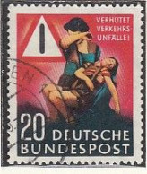 BRD  162, Gestempelt, Unfallverhütung, 1953 - Gebraucht