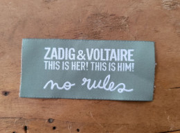 Carte Zadig & Voltaire No Rules Tissu - Modernes (à Partir De 1961)