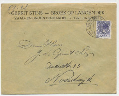 Firma Envelop ( Met Inhoud ) Broek Op Langendijk 1928 - Groente - Zonder Classificatie