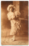 CPA Couleur Sépia Voyagé 1908 *  Mlle Mademoiselle JUANITA Du Casino De Paris * Cliché Oricelly ( Artiste Belle Epoque ) - Artistes