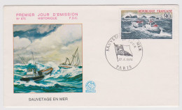 Paris, 1974, N° 1791, Sauvetage En Mer ( SN24/79/8.2) - 1970-1979