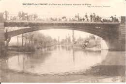 BEAUMONT-de-LOMAGNE (82) Le Pont Sur La Gimone - Concours De Pêche En 1904 - Beaumont De Lomagne