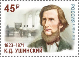 RUSSIE/RUSSIA/RUSSLAND/ROSJA 2023** MI.3264,ZAG..3039 200th Birth Anniversary Of K. Ushinsky (1823–1871), Writer, The F - Ongebruikt