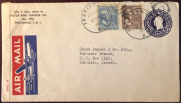 Etats-Unis, Divers Sur Entier-enveloppe De Providence, R.I. 1950 Pour Tel-Aviv, Israel - (B2726) - 1941-60