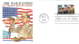 USA ETATS UNIS FDC 1995 LA GUERRE EST FINIE - Militares