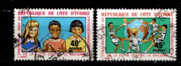 - COTE D'IVOIRE - 1971 -YT N° 322 / 323 - Oblitérés - Racisme - Ivory Coast (1960-...)