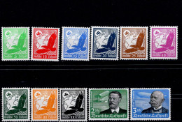 Deutsches Reich 529 - 539 Flugpostmarken MLH * Falz Mint - Nuevos