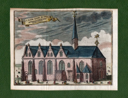 ST-NL Nederland LEEUWARDEN La Grande Eglise De Lewarde 1743 Kupferstich Von Jacques Harrewyn(Jacob Harrewijn) - Estampes & Gravures