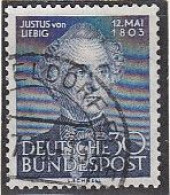 BRD  166, Gestempelt, Justus Liebig, 1953 - Gebruikt