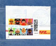 (Us4) Germania - 2024 -  PLAYMOBIL.  Usati. Su Frammento - Used Stamps