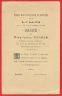 -- EGLISE METROPOLITAINE De BOURGES / 1er AOÛT 1894 SACRE De MONSEIGNEUR BARDEL / St PETRUS Et St CLAUDIUS -- - Images Religieuses