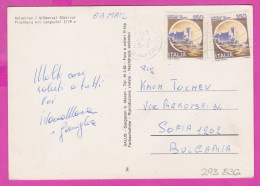 293836 / Italy - Dolomiten /Grödnertal Südtiroler/ Langkofel 3381 M. PC 1981 USED 150+150 L Castello Di Miramare Trieste - 1981-90: Storia Postale