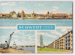 39107507 - Schwedt An Der Oder Mit Stadtbruecke Und Leninallee Gelaufen. Leichte Abschuerfungen, Leicht Fleckig, Sonst  - Schwedt