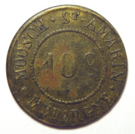 Alsace - 68 - Moosch-St-Amarin - L'Epargne - 10 Centimes - Association De Consommation - Monedas / De Necesidad