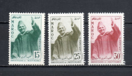 MAROC N°  374 à 376  NEUFS SANS CHARNIERE  COTE 11.00€   MOHAMED V    VOIR DESCRIPTION - Maroc (1956-...)