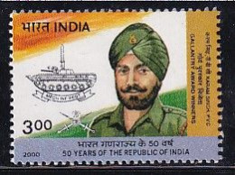 Karam Singh PVC India MNH 2000, Gallantry Award Winners, Army Tank, Transport, Defence, - Otros (Tierra)