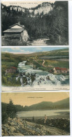 LOT 3 CPA Ecrites En 1915 * OYONNAX Le Perret / Le Saut De Charmine Station Electrique / Lac Genin (toilée Animée) - Oyonnax