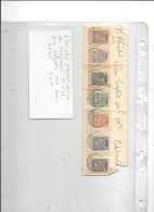 ETHIOPIE CACHET ENTIER SUR FRAGMENT N° 22 A 28 SERIE COMPLETE - Äthiopien