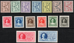 Vatican 1929, Series 15 Values MNH With Express Stamps Papal Crest, Pope Pius XI, - Nuovi