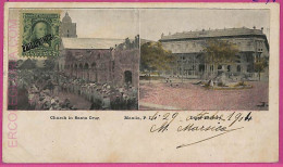 Ag3612 - Philippines - VINTAGE POSTCARD - 1904 -  Manila, Church In Santa Cruz - Philippinen