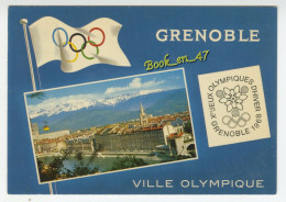 {91986} 38 Isère Grenoble , Les Quais De L' Isére Et La Chaîne De Belledonne ; Xèmes Jeux Olympiques D' Hiver 1968 - Grenoble