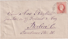 AUSTRO-HUNGARIAN EMPIRE > 1868 POSTAL HISTORY > STATIONARY COVER TO BERLIN, GERMANY - Covers & Documents