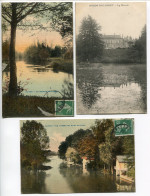 LOT 3 CPA Voyagé 1915 * OLIVET La Source Du Loiret / Le Loiret En Aval Du Pont / Bords Du Loiret Le Miroir - Otros & Sin Clasificación