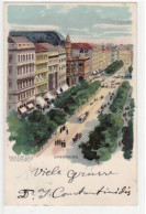 39039907 - Wien, Lithographie Mit Opernring Gelaufen Von 1901. Gute Erhaltung. - Sonstige & Ohne Zuordnung