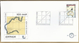 NL.- FDC. NVPH Nr. 257. EERSTE DAG VAN UITGIFTE. FIRST DAY OF ISSUE. 30-08-1988. 200 JAAR AUSTRALIE. TASMANIA. - FDC