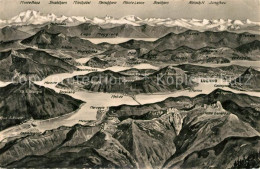 73298035 Lago Di Lugano Luganersee Und Umgebung Alpenkette Aus Der Vogelperspekt - Other & Unclassified