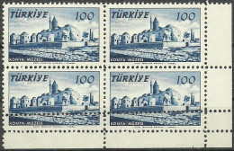 Turkey; 1957 750th Anniv. Of The Birth Of Mevlana 100 K. ERROR "Double Perf." - Unused Stamps