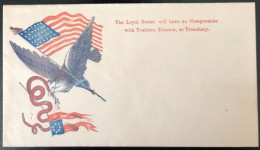 U.S.A, Civil War, Patriotic Cover - "The Loyal States..." - Unused - (C484) - Poststempel
