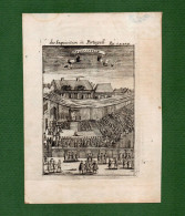 ST-PT Santa Inquisição Em Portugal INQUISITION 1700~ MANESSON MALLET Gravura Em Madeira - Estampas & Grabados