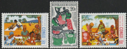 THEMATIC  FOLKLORE:  TRADITIONAL MARKET SCENES    3v   -   CONGO - Sonstige & Ohne Zuordnung