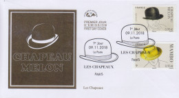 Enveloppe  FDC   1er  Jour   FRANCE    Les   Chapeaux    2018 - 2010-2019