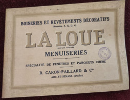 Petit Catalogue 10 Pages Menuiserie Scierie La Loue Arc Et Senans - Ambachten