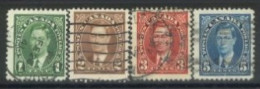 CANADA - 1937, KING GEORGE VI STAMPS SET OF 4, USED. - Oblitérés