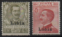 COLONIE ITALIANE - LIBIA - 1917/18 Francobolli Di Italia Soprastampati "Libia". Catalogo Sassone 17/18. Integri. - Libië