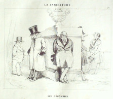 Litho Grandville Jean-Jacques Les Dégommés Planche 20 1838 - Prints & Engravings