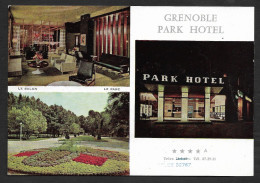 Grenoble Park Hotel Restaurant Bar C. 1960 France Carte Postale Postcard - Grenoble