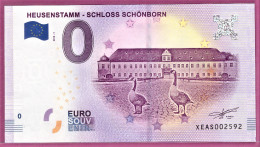 0-Euro XEAS 2018-1 HEUSENSTAMM - SCHLOSS SCHÖNBORN - Privatentwürfe