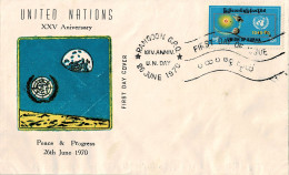 BURMA 1970 Mi 218 25th ANNIVERSARY OF UN FDC - ONU