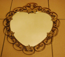 E1 Miroir Coeur - Style Baroque Français - Métal - Spiegel - Mirror - Art Nouveau / Art Déco