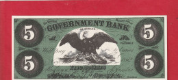 FACSIMILE . 5 £  GOUVERNMENT BANK  .   2 SCANNES - Other & Unclassified