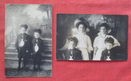 Lot Of 2 Cards RPPC  Young Boys Dressed In Same Clothing.  Ref 6405 - Humor