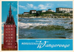 73296292 Wangerooge Nordseebad Westturm Blick Zum Strand Vom Meer Aus Brandung W - Wangerooge