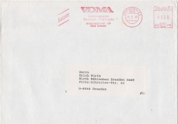 Deutsche Bundespost Brief Mit Freistempel VGO PLZ Oben Dresden 1993 VDMA Landesgruppe H02 1758 - Machines à Affranchir (EMA)